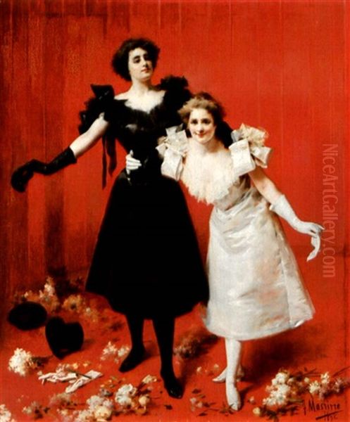 The Belles Of The Ball Oil Painting by Francisco Masriera y Manovens