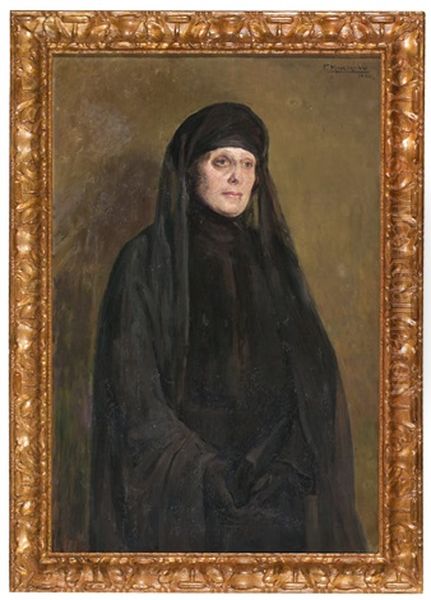 Retrato De Montserrat Planella Poletti Oil Painting by Federico Masriera Vila