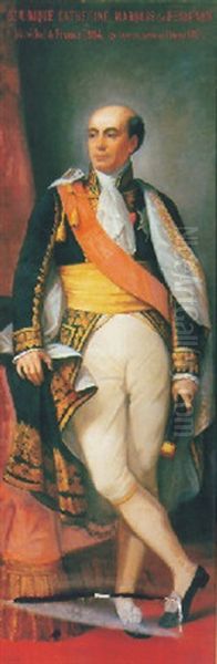 Dominique Catherine Marquis De Perignon, Marechal De France 1804, Gouverneur De Paris 1823 Oil Painting by Emmanuel Masse