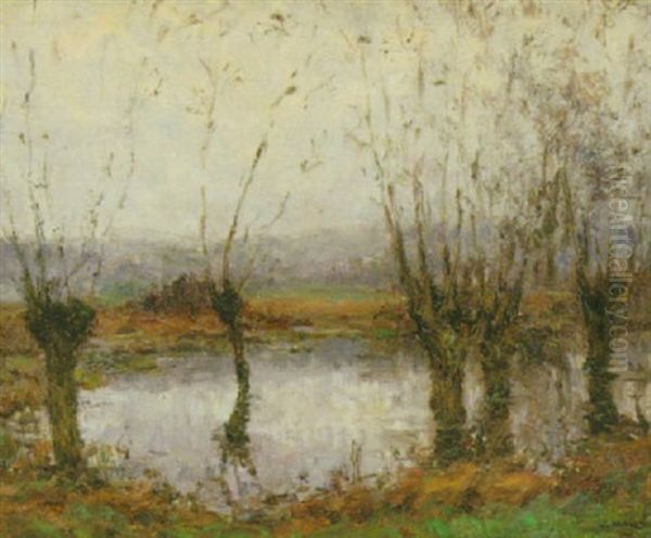 Lapouge Der Seine Et Marne, Automne Oil Painting by Jean Eugene Julien Masse