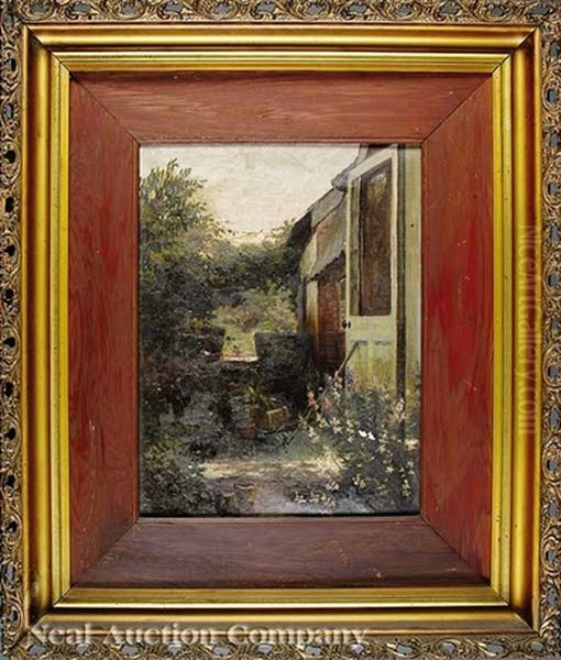 Back Door With Cistern (+ 2 Others, Smllr; 3 Works) Oil Painting by Julie M. Massie