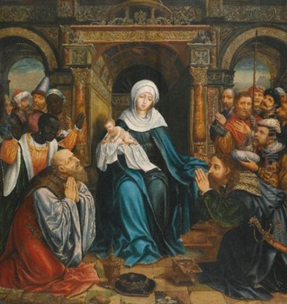 The Adoration Of The Magi Oil Painting by Quentin Massys the Elder