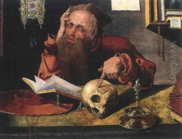 Der Hl. Hieronymus Oil Painting by Quentin Massys the Elder