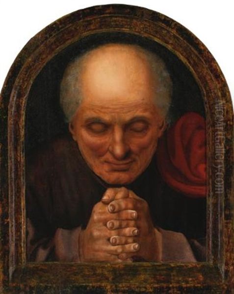 A Praying Monk Oil Painting by Jan Massys