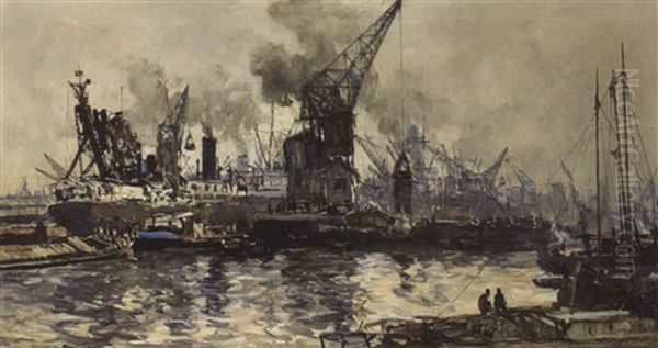 Kolen Lossen Oil Painting by Johan Hendrik van Mastenbroek