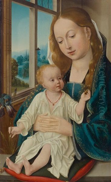 Madonna And Child With John Oil Painting by Master Of Frankfurt