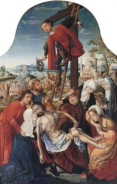The Deposition Of Christ Oil Painting by Master Of Frankfurt