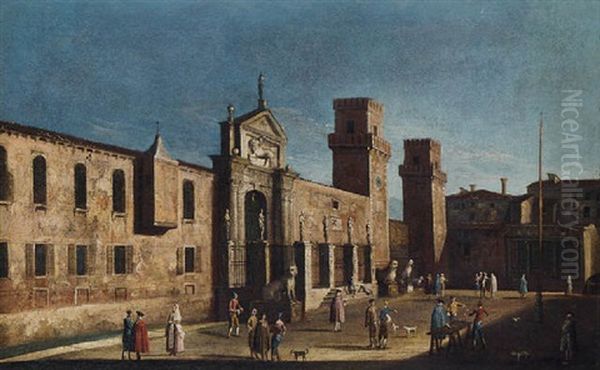 The Arsenal, Venice Oil Painting by  Master of the Langmatt Foundation Views