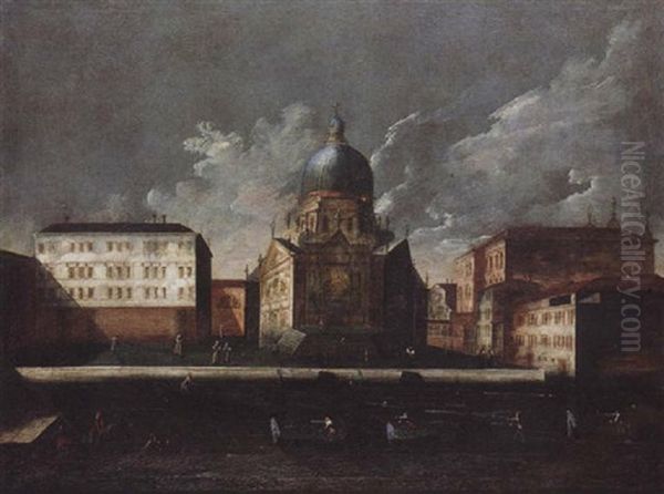 Venise: L'eglise De La Salute Oil Painting by  Master of the Langmatt Foundation Views