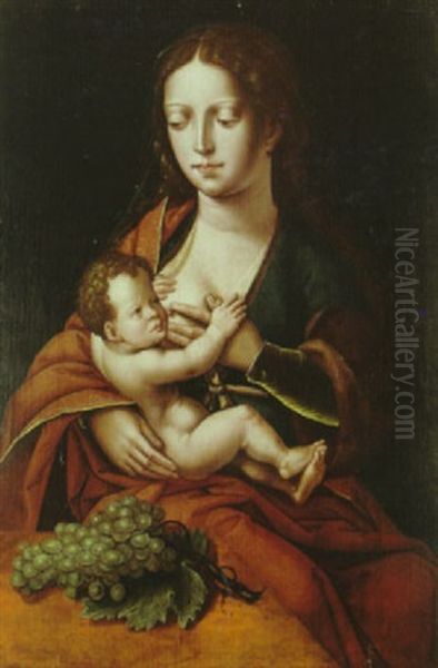 Madonna And Child Oil Painting by Master of the Parrot