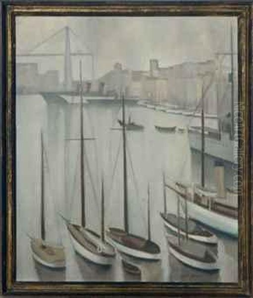 The Harbor Of Marseille Oil Painting by Jean Berque