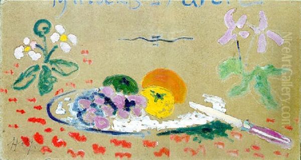 Nature Morte Aux Fruits Et Fleurs Oil Painting by Henri Matisse