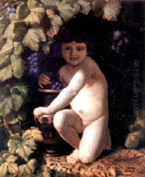 Bacchus Enfant Oil Painting by Louis Nicolas Matout