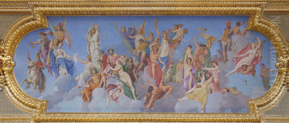 L'assemblee Des Dieux Oil Painting by Louis Nicolas Matout