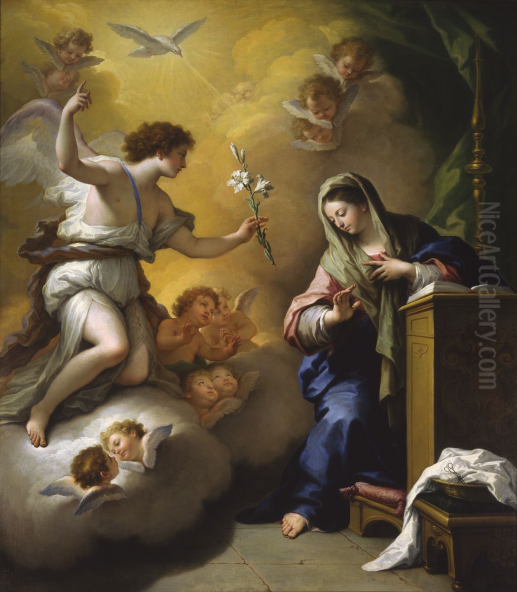 The Annunciation Oil Painting by Paolo de Matteis