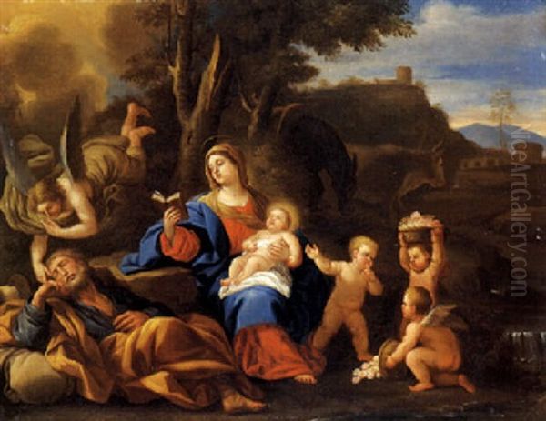 Il Riposo Nella Fuga In Egitto Oil Painting by Paolo de Matteis