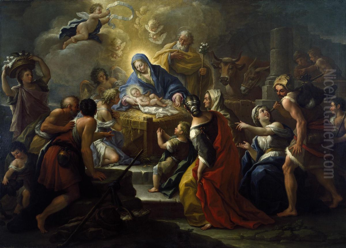 The Adoration Of The Shepherds Oil Painting by Paolo de Matteis
