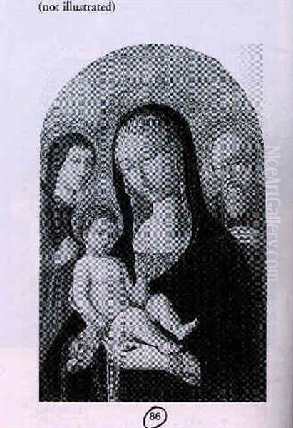 The Madonna And Child Accompanied By Two Saints Oil Painting by Matteo Di Giovanni Di Bartolo
