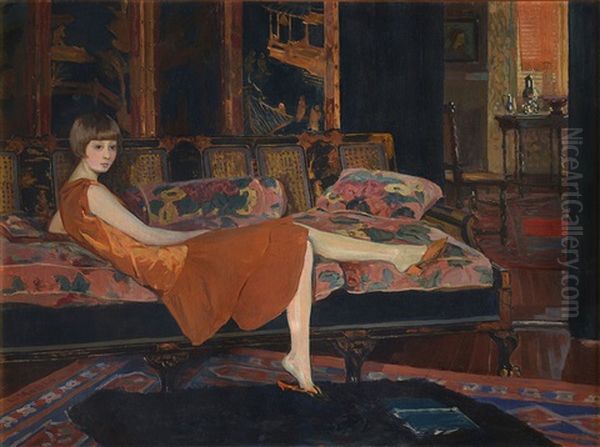 Joven Mujer Recostada Oil Painting by Leonie Matthis