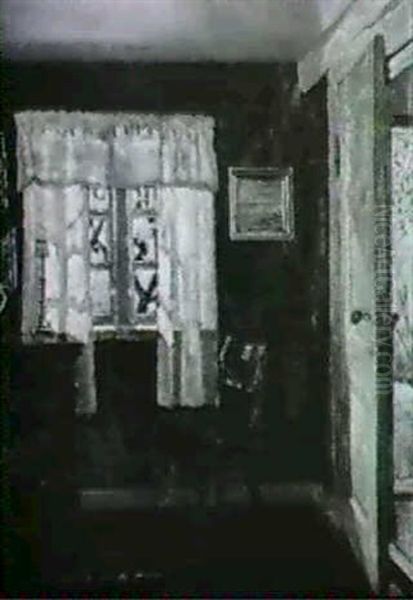 The Open Door. Oil Painting by Valdemar Erhardt Johan Mau