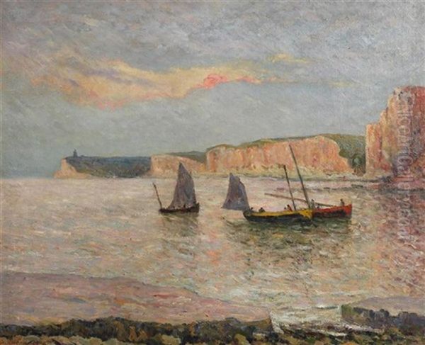 Calme Au Crepuscule, Yport, 1900 Oil Painting by Maxime Maufra