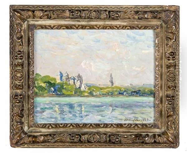 Castle, Lake Annecy Oil Painting by Maxime Maufra