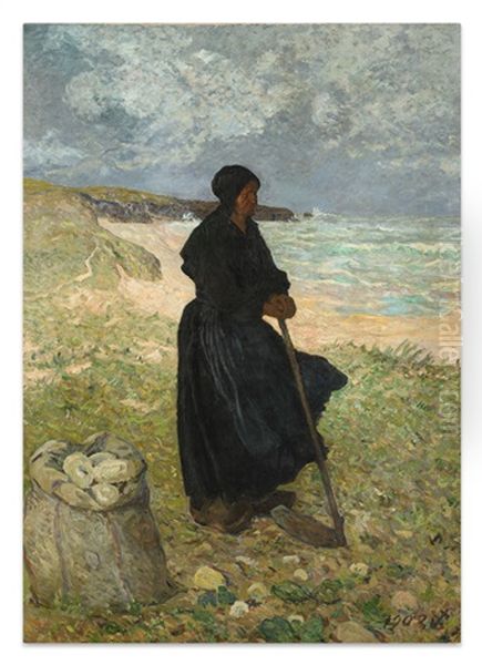 La Ramasseuse De Pommes De Terre Oil Painting by Maxime Maufra