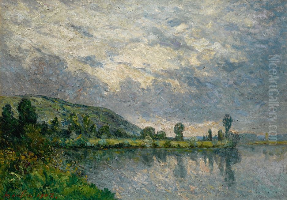 Temps D'orage, Les Andelys, Eure Oil Painting by Maxime Maufra