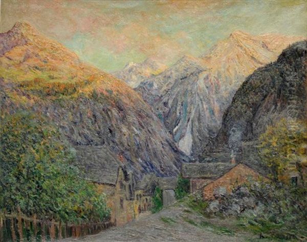 Pics Eclaires, Bourg D'oisans Oil Painting by Maxime Maufra