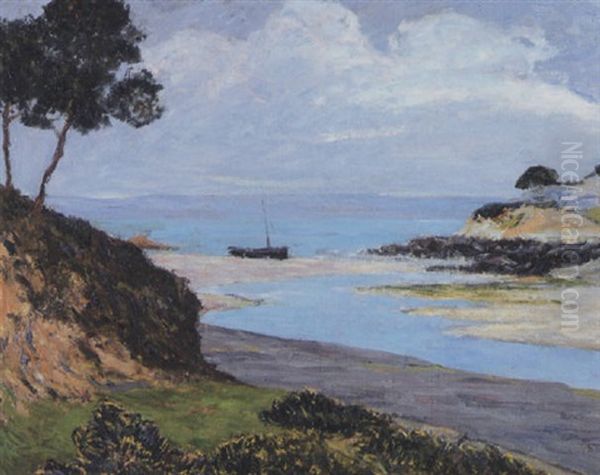 Temps Gris A Douarnenez Oil Painting by Maxime Maufra