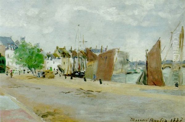 Port Du Pouliguen En Loire Atlantique Oil Painting by Maxime Maufra