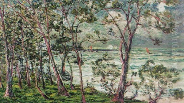 La Baie De Douarnenez Vue De Plomarch Oil Painting by Maxime Maufra