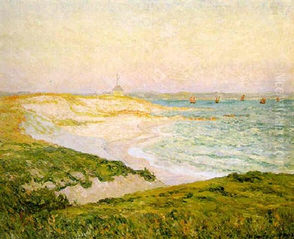 Derniers Feux Su Soir, Beg-meil Oil Painting by Maxime Maufra