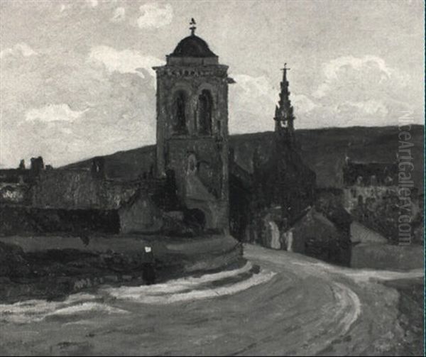 La Tour De L'eglise A Lacronan Oil Painting by Maxime Maufra