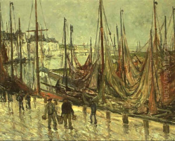 Le Port, Un Jour De Relache, Le Croisic Oil Painting by Maxime Maufra