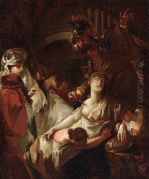 Opferung Der Jephta Oil Painting by Franz Anton Maulbertsch