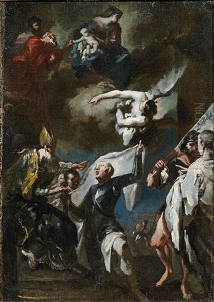 Ohne Titel (design For Altarpiece) Oil Painting by Franz Anton Maulbertsch