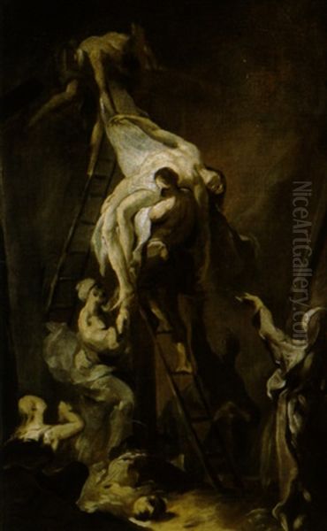 Die Kreuzabnahme Oil Painting by Franz Anton Maulbertsch