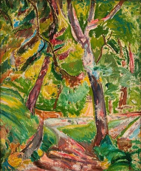 Bauernhof Oil Painting by Alfred Henry Maurer