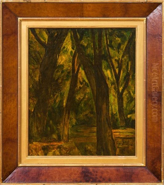 Wooded Landscape Oil Painting by Alfred Henry Maurer