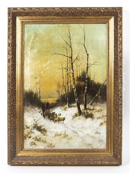 Shepherding The Flock Oil Painting by Anton Mauve