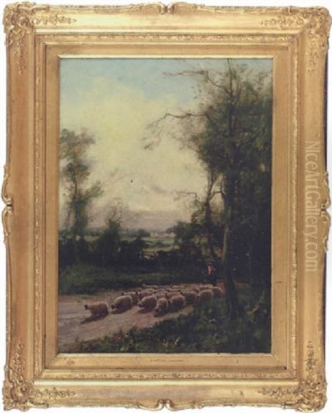 Herde Med Far Oil Painting by Anton Mauve