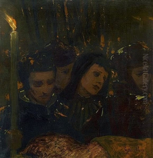 Trauernde Frauen Oil Painting by Gabriel von Max