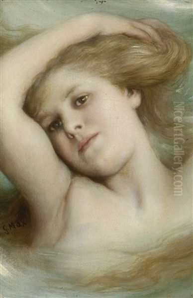 Undine Oil Painting by Gabriel von Max