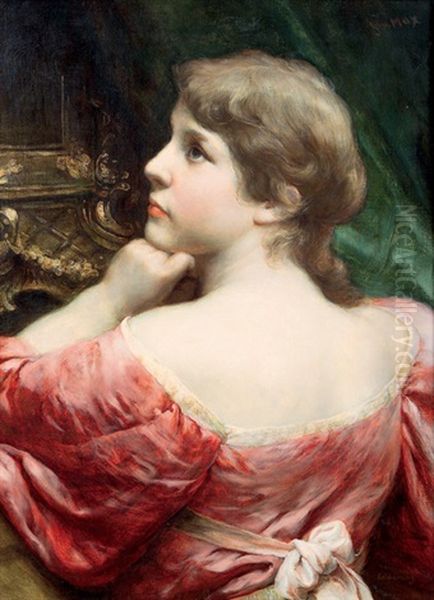 Erinnerung Oil Painting by Gabriel von Max