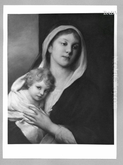 Mutter Mit Kind Oil Painting by Gabriel von Max