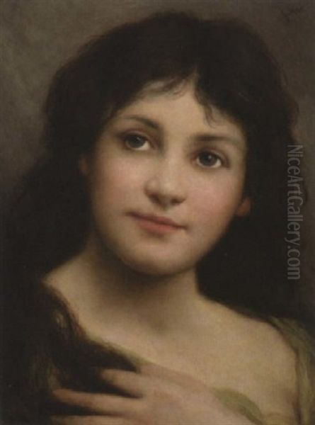 Junges Madchen Oil Painting by Gabriel von Max