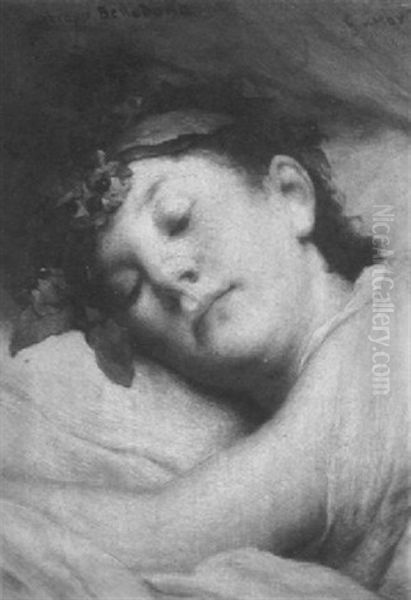 Belladona Oil Painting by Gabriel von Max