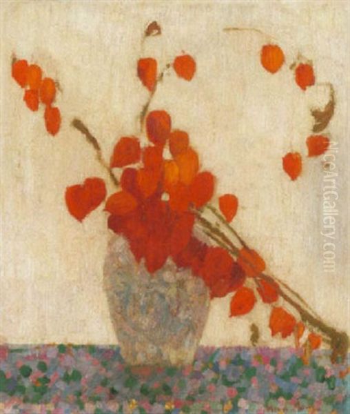 Fisales In Einer Vase Oil Painting by Heinz May