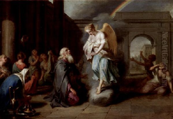 The Annunciation To Zacharias Oil Painting by Constance Marie Mayer-Lamartiniere